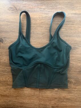 ALO Yoga Deep Forest Green Longline Sports Bralette